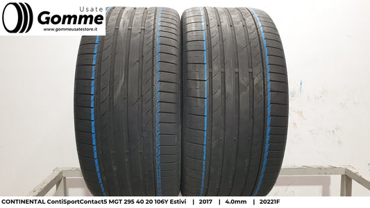 Pneumatici Gomme Usate CONTINENTAL ContiSportContact5 MGT 295 40 20 106Y Estivi